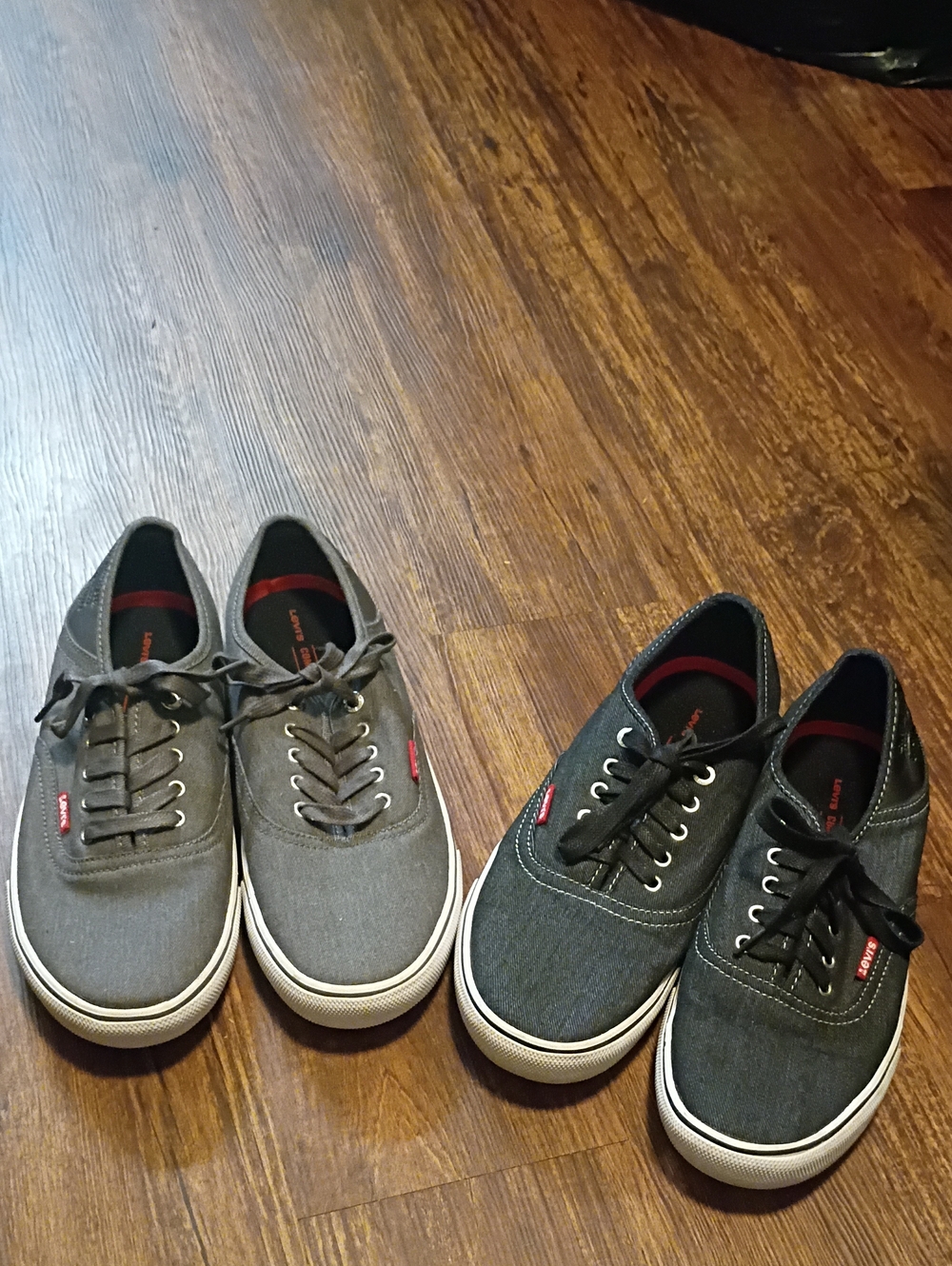 Levi Strauss Men Lot Of 2 Canvas Skater Grey/Navy Casual Sneakers Size‎ 10